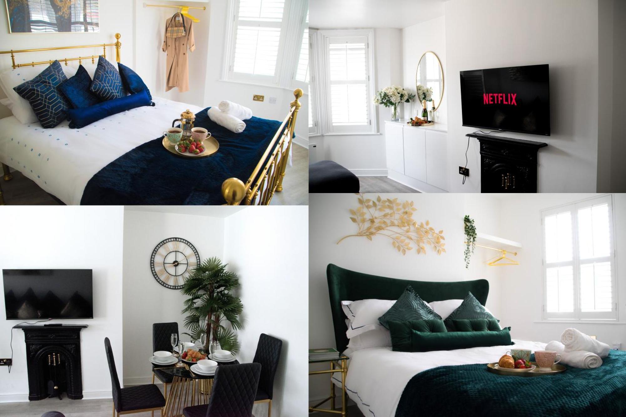 Modern Town Centre Flat - Free Shared Parking, King Size Bed, 5 Minutes Walk To Beach Bournemouth Buitenkant foto